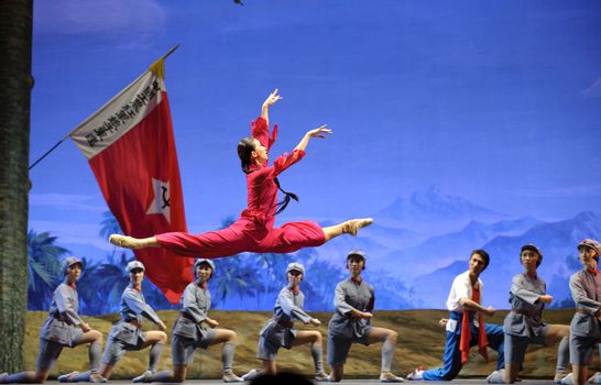 CHENGDU - SEP 5: The national ballet of china perform The Red Detachment of Women at SICHUAN coliseum SEP 5, 2010 in Chengdu, China.