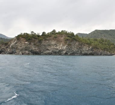 sea mountain landscape close up isolated nature