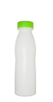 milk bottle with green cap