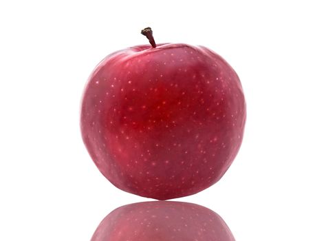 Dark-red apple. Isolated on a white background