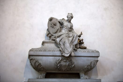 Florence - Santa Croce.Tomb of Niccolo Machiavelli