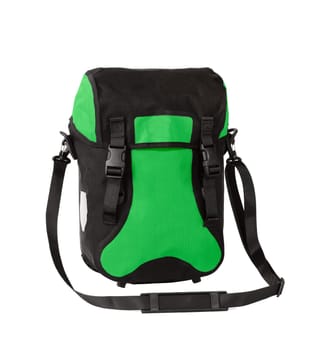 Sport Bag, green and black color isolate on white