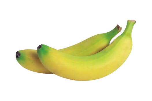 two bananas isolated on a white background