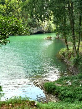 green lake in tuscany