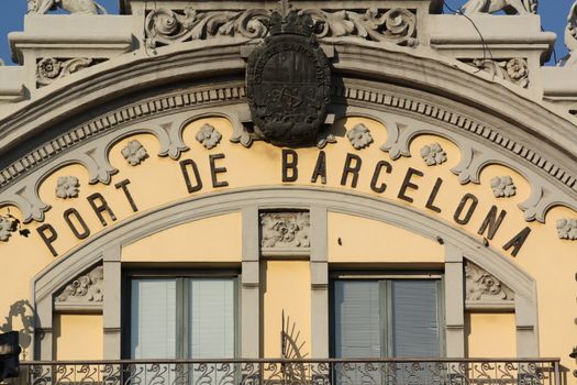 Barcelona (Spain -Europe) harbor ancient agency facade