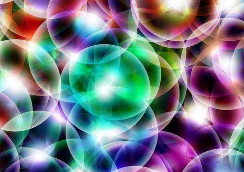 Abstract background -light circle. A background consisting of set of fantastic sparks