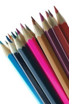 background color pencils. It is isolated on a white background