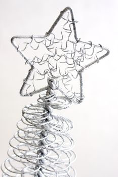 Metallic Christmas Star on white background