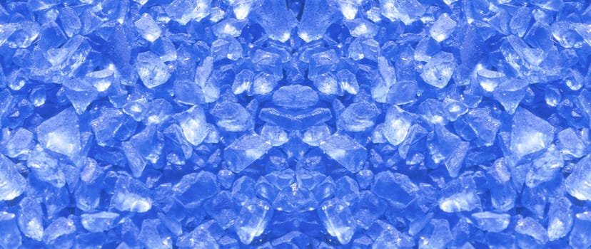 background with ice cubes in blue light