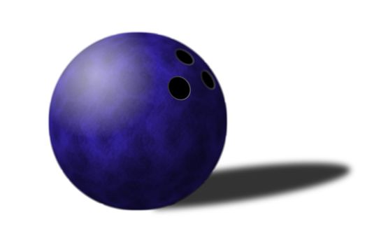 bowling ball isolated close up on whote background