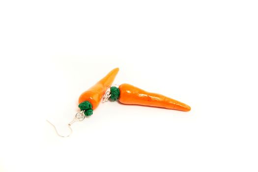Handmade plastic bijouterie - carrot