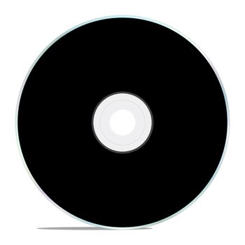 black cd isolated on a white background