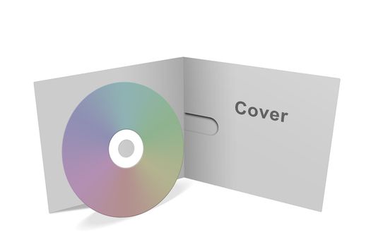 blank cd cover isolated on a white background