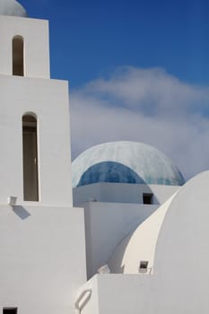 detail of some greek houses with white colors