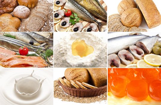 healthy food collage