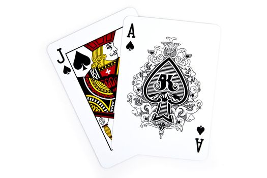 Black jack on white background