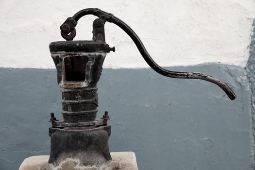 picture of a vintage and aged water pump