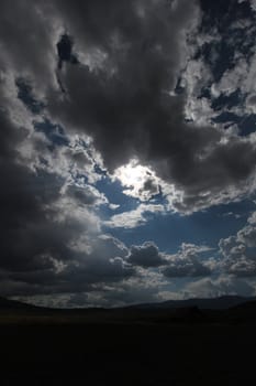 dark scary storm clouds Cloudscape after the storm