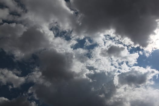 dark scary storm clouds Cloudscape after the storm