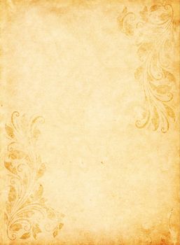 old grunge paper background with vintage victorian style