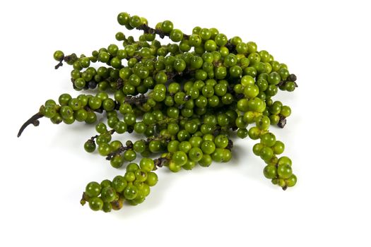 Green pepper cone on the white background