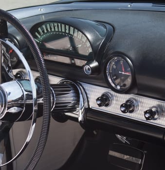 close shots of a Classic 50's American Car