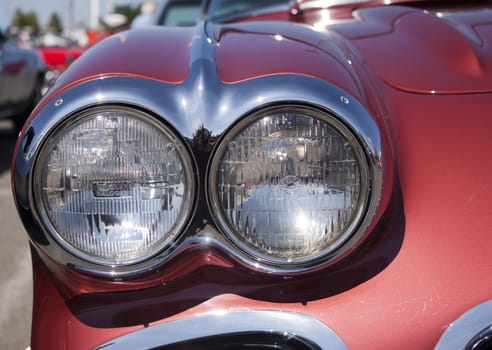close shots of a Classic 50's American Car