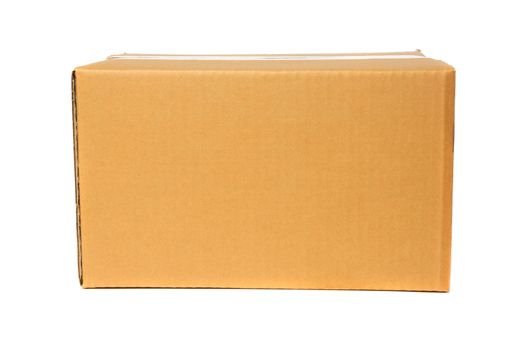 Cardboard box container deliver and moving in isolated