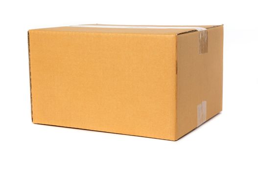 Cardboard box container deliver and moving in isolated