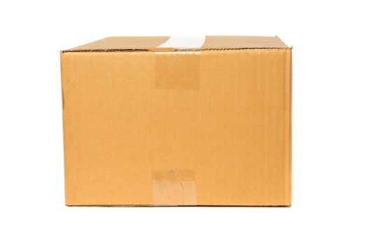 Cardboard box container deliver and moving in isolated