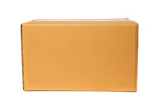 Cardboard box container deliver and moving in isolated