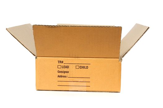 Cardboard box container deliver and moving in isolated