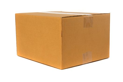 Cardboard box container deliver and moving in isolated