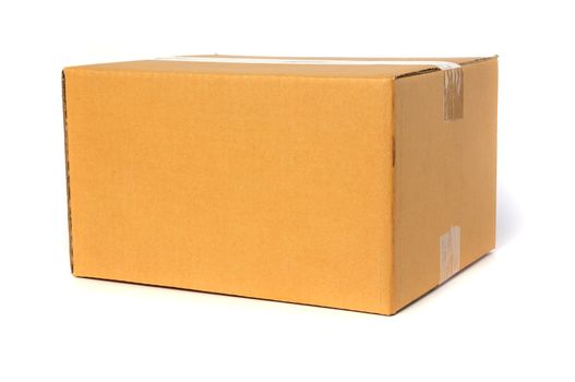 Cardboard box container deliver and moving in isolated