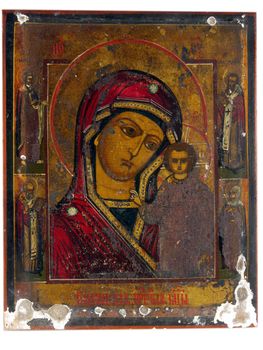 Ancient church icon. One of attributes of religion