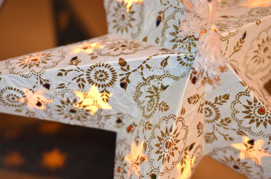 A christmas star window ornament.