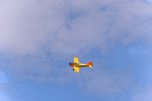 EDE, THE NETHERLANDS - SEPTEMBER 18: Dutch Fokker S11 at Jan Hilgers Memorial / Airborne drop Arnhem 1944 Memorial in Ede, The Netherlands on September 18, 2010