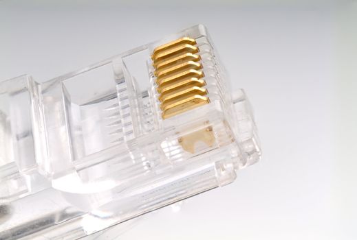 Contacts on an RJ45 plug