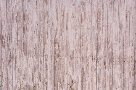 Vertical plank wall with flaked paint