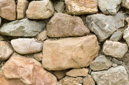 Wall made of natural stones