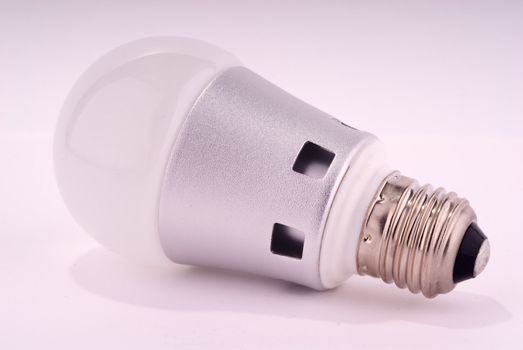  LED light bulb on gradient background with shadow