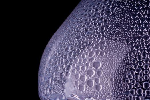 Water droplets on a bottle