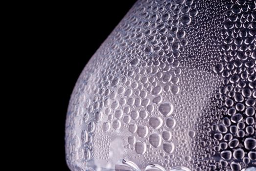 Water droplets on a bottle