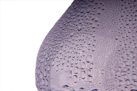 Water droplets on a bottle