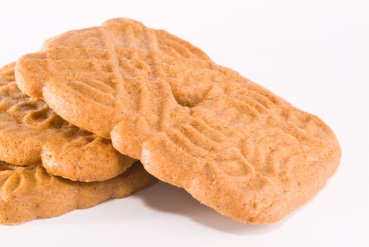Speculaas dutch cookie on white