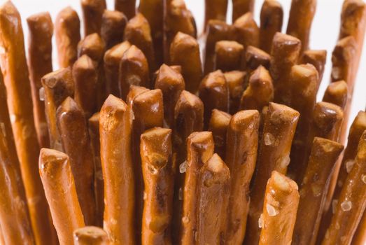 Closeup of salty sticks