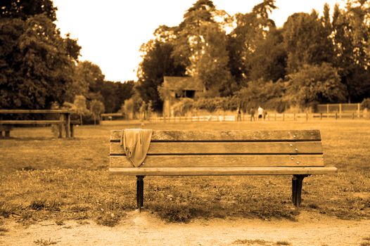 Sepia Park bench