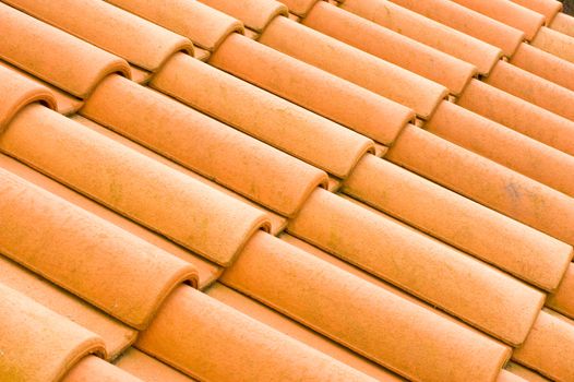 Loang red french roof tiles