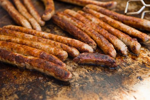 Grilled french saucages, saucisses-aux-herbes