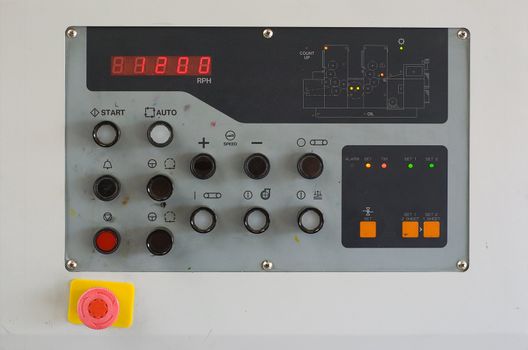 Control panel two color printing press